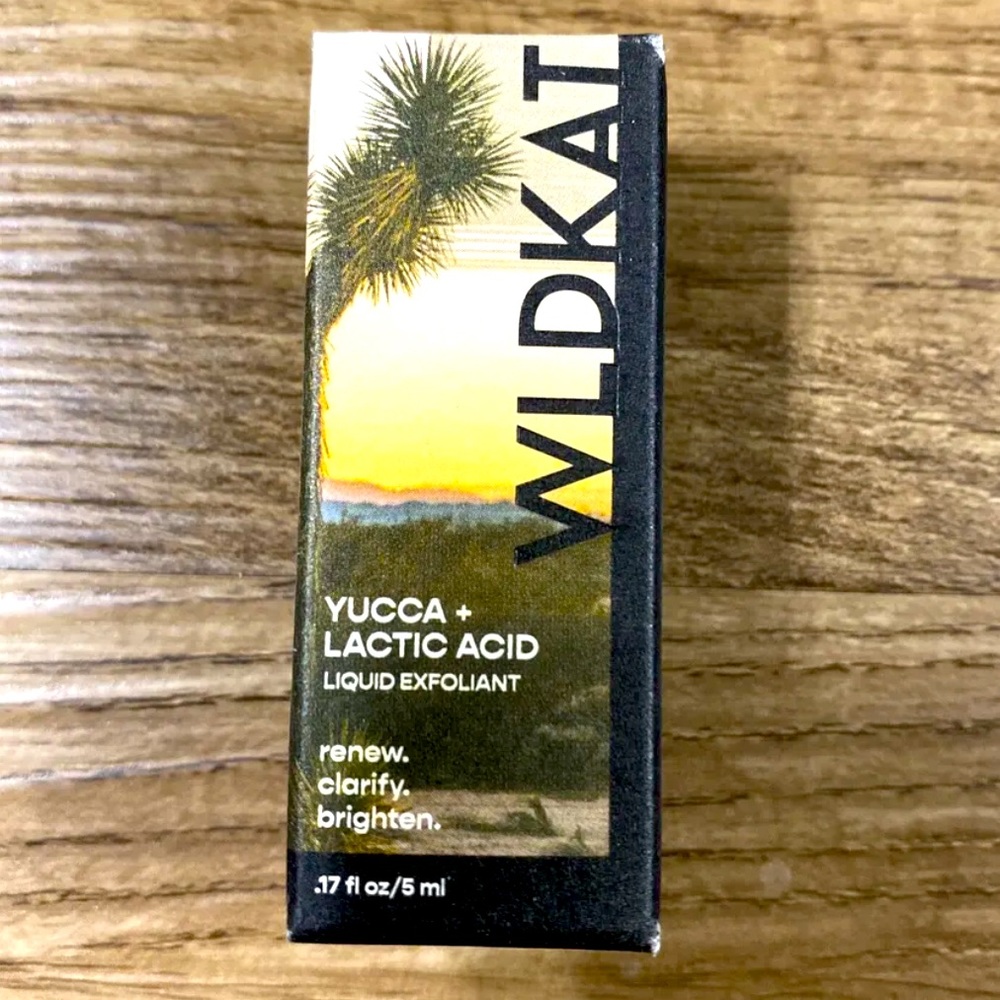 WLDKAT Yucca + Lactic Acid Liquid Exfoliant 5ml 0.17oz MINI Travel Trial New.